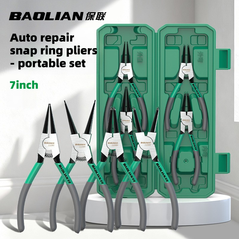 Snap Button Plier - BAOLIAN Circlip Plier Set 7'' Long