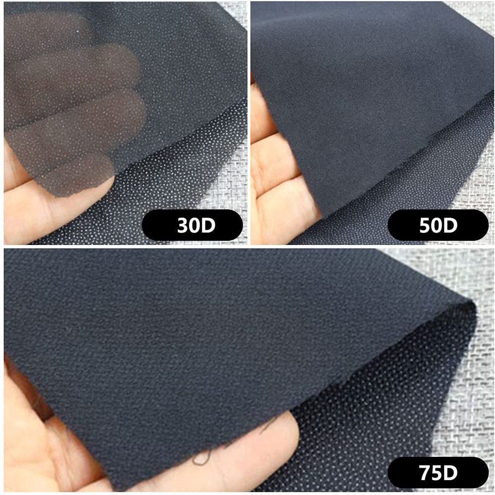 Interfacing Iron On - 30D/50D /75D Polyester Iron-On Interlining Fabric
