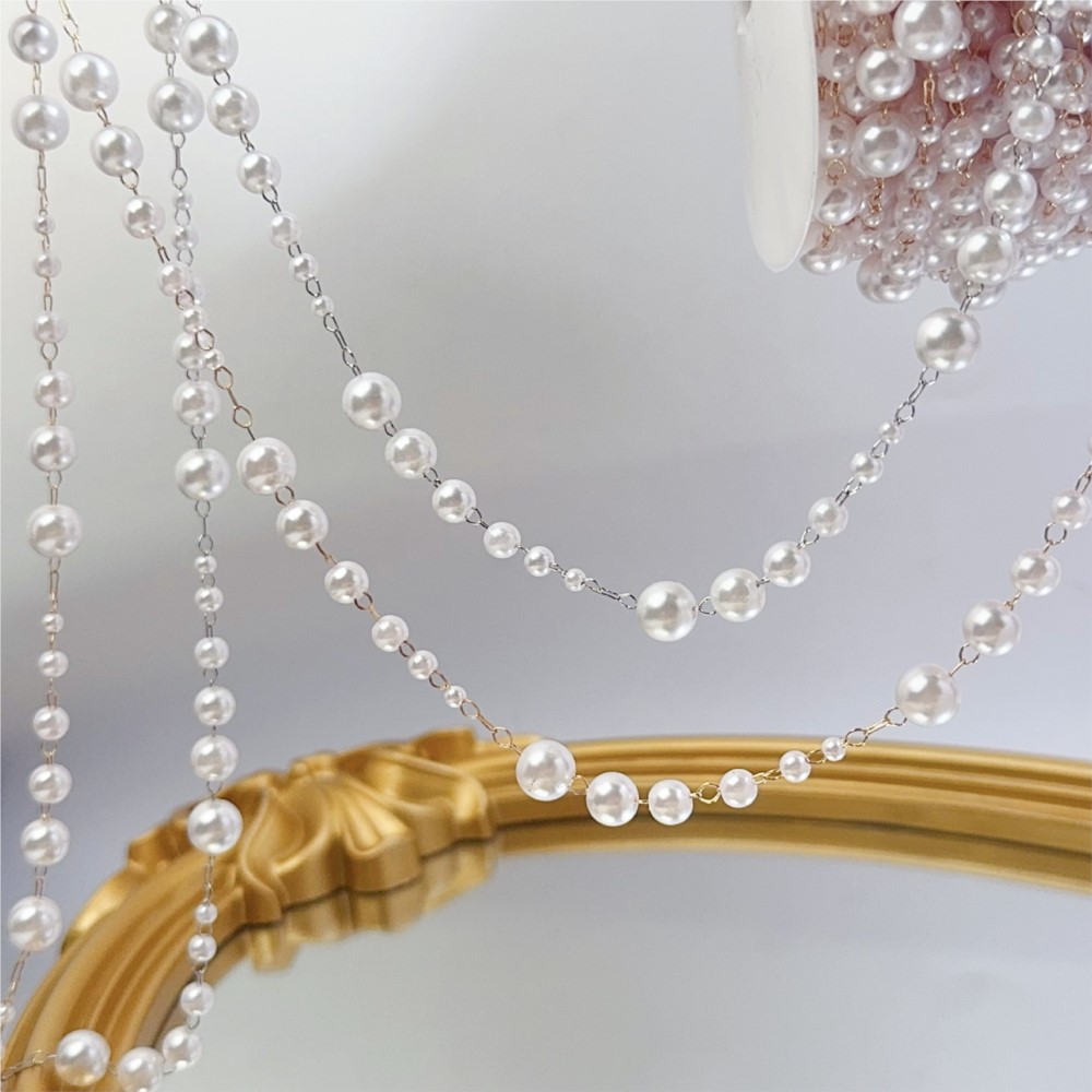 1meter 3-8mm Faux Pearl Beadin - Sewing Production recension och pris
