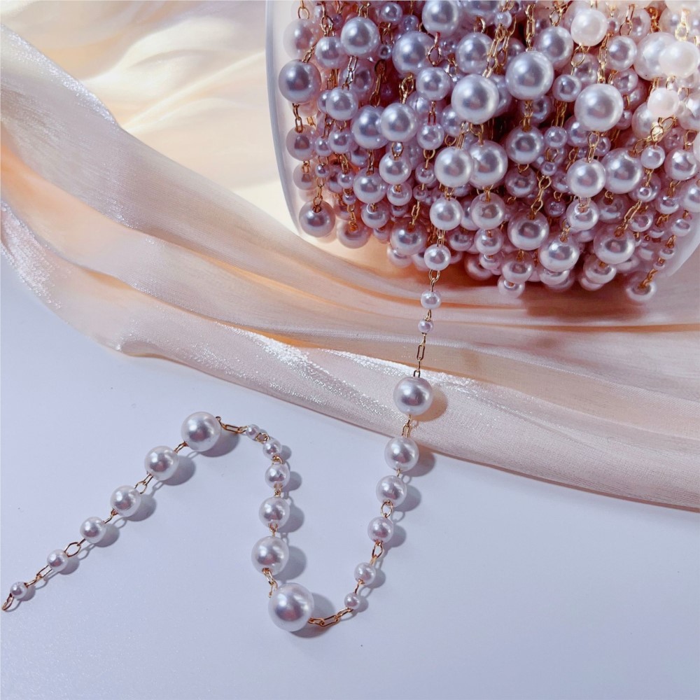 1meter 3-8mm Faux Pearl Beadin - Sewing Production recension och pris