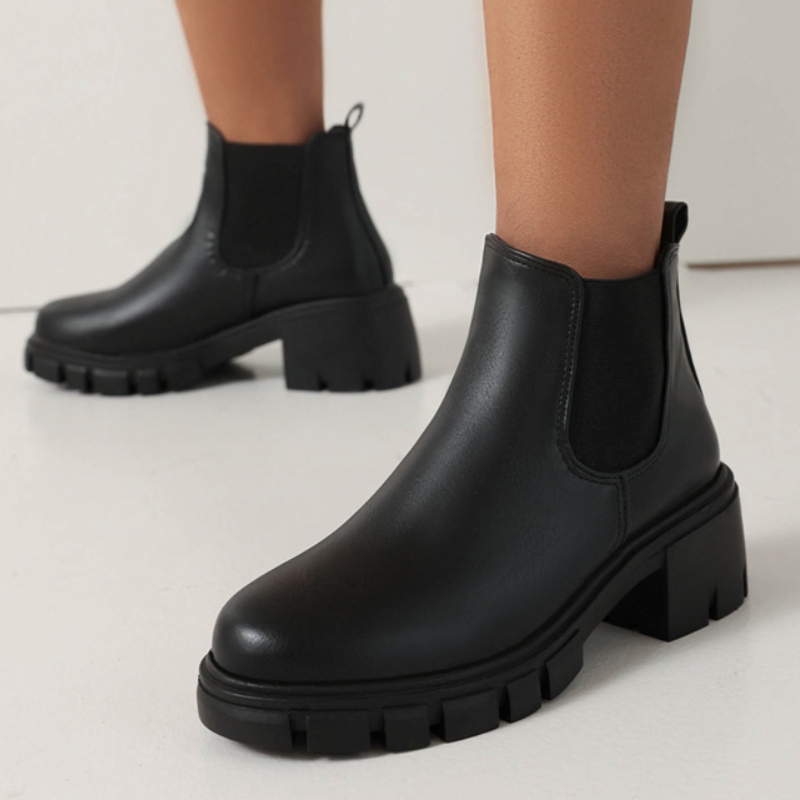 Black Women's Ankle Boots Autu - Sewing Fleece recension och pris