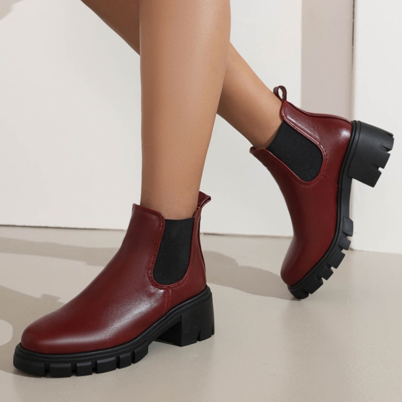 Black Women's Ankle Boots Autu - Sewing Fleece recension och pris