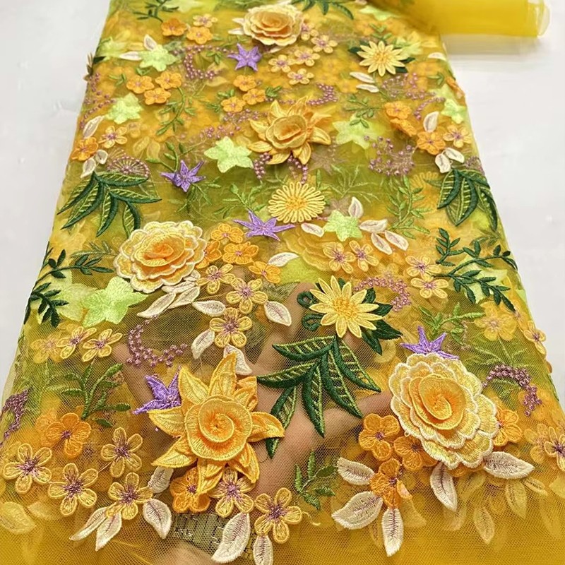90x130cm 3D Floral Embroidered - Sewing In Textile recension och pris