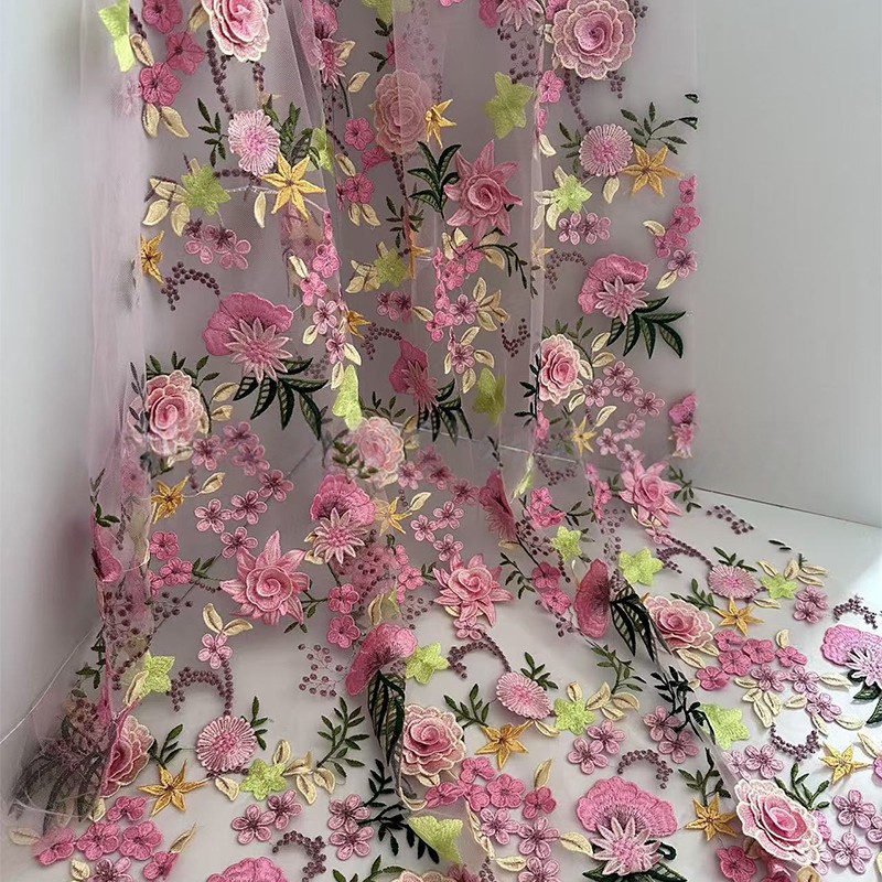 90x130cm 3D Floral Embroidered - Sewing In Textile recension och pris