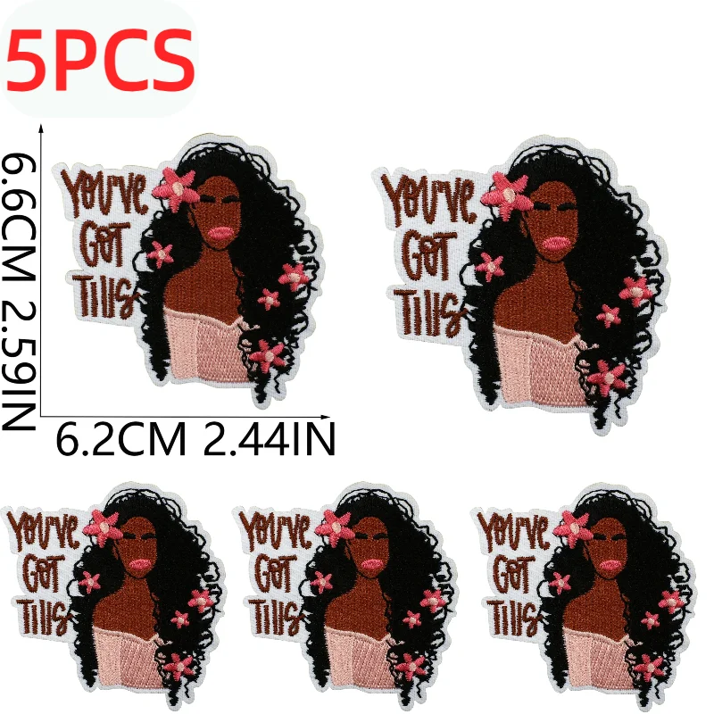1/5PCS Cartoon Black Embroider - Sewing Label recension och pris