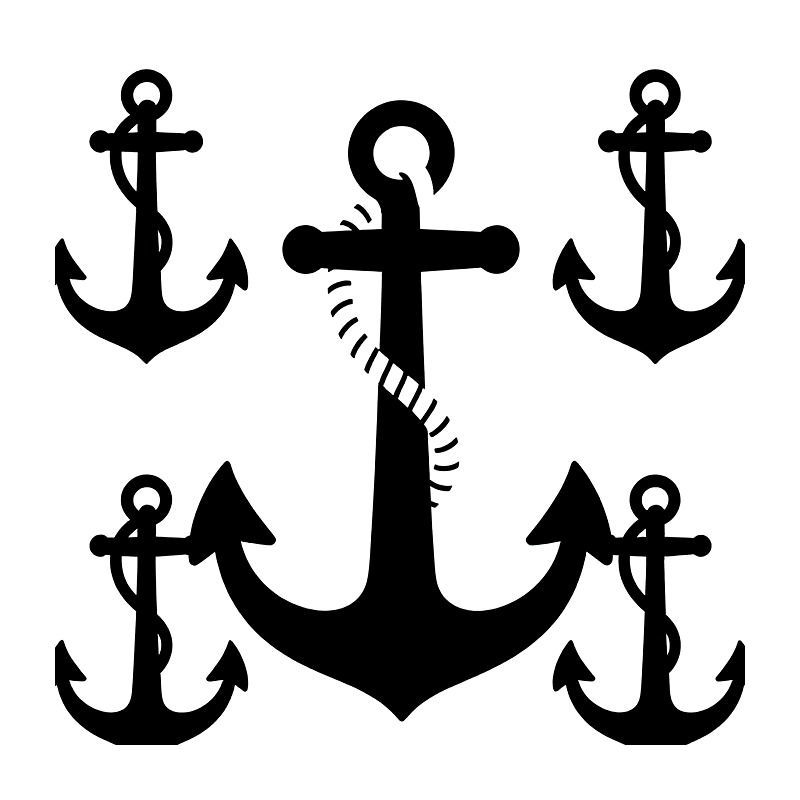 Vintage Anchor Heat Transfer V - Iron On Patch recension och pris