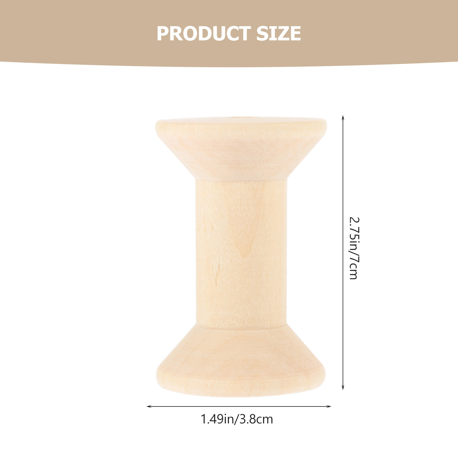 5Pcs Natural Wooden Spools Woo - Sewing Knit recension och pris