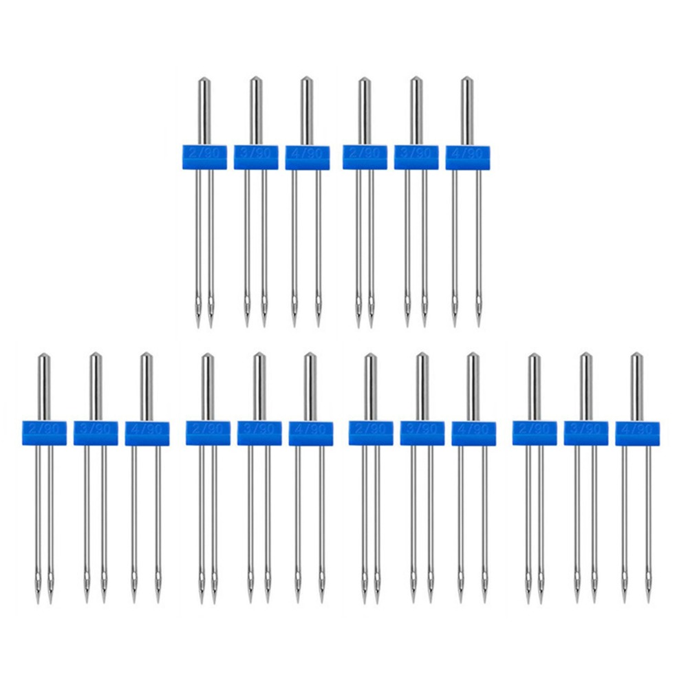 18pcs Stainless Steel Sewing M - Twin Needle Stretch recension och pris