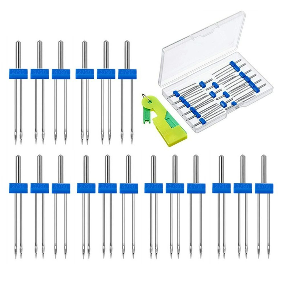 18pcs Stainless Steel Sewing M - Twin Needle Stretch recension och pris
