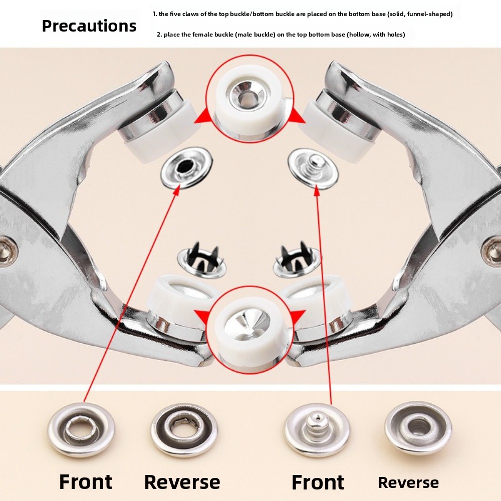 9.5mm-Claw-Snap-Buttons-Metal- - Snap Button Plier recension och pris
