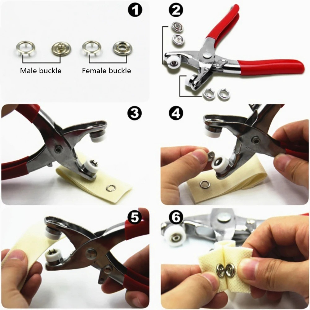 9.5mm-Claw-Snap-Buttons-Metal- - Snap Button Plier recension och pris